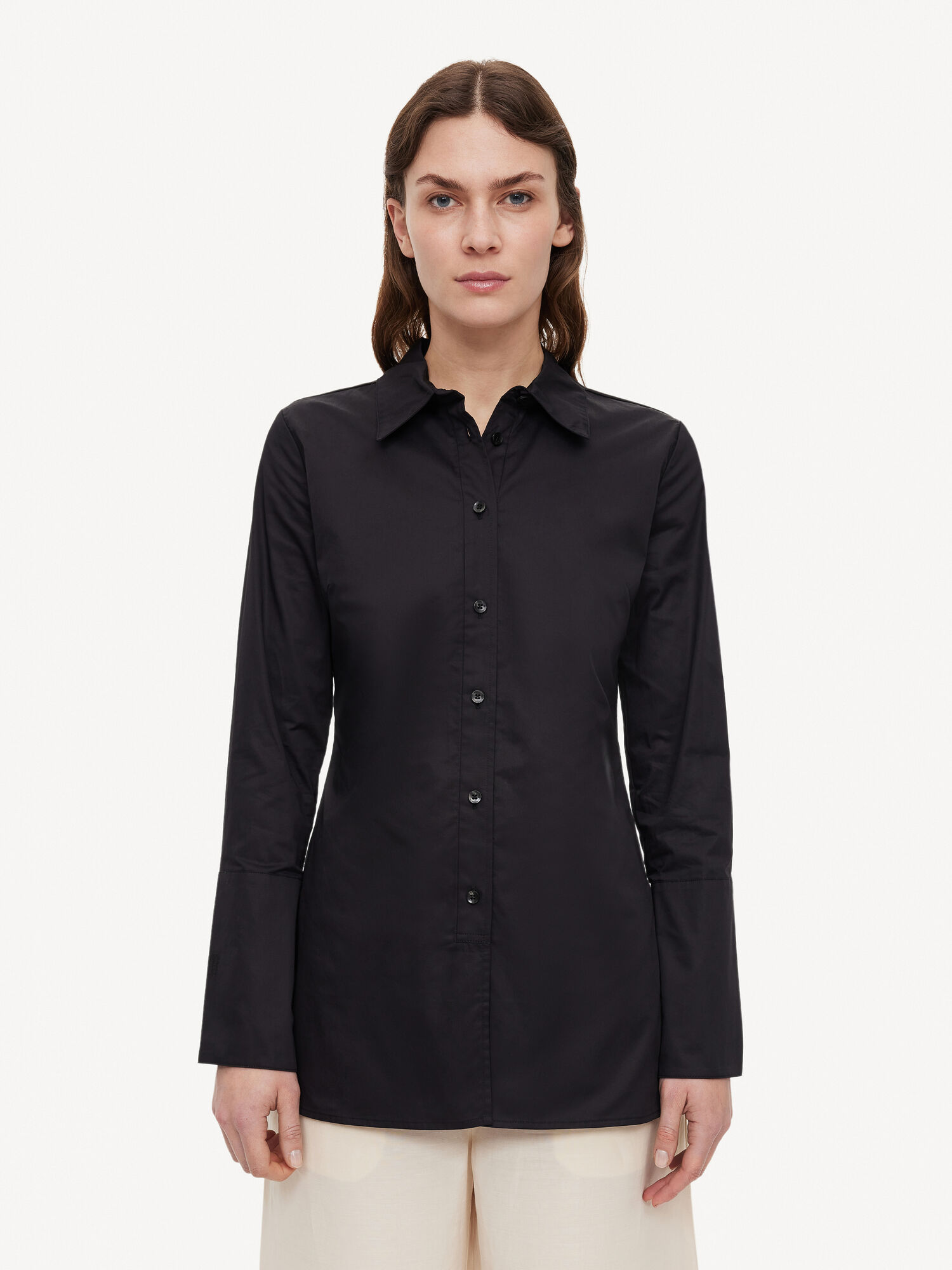 By Malene Birger Padano Organic Cotton Overhemd Zwart | NL_BB17756