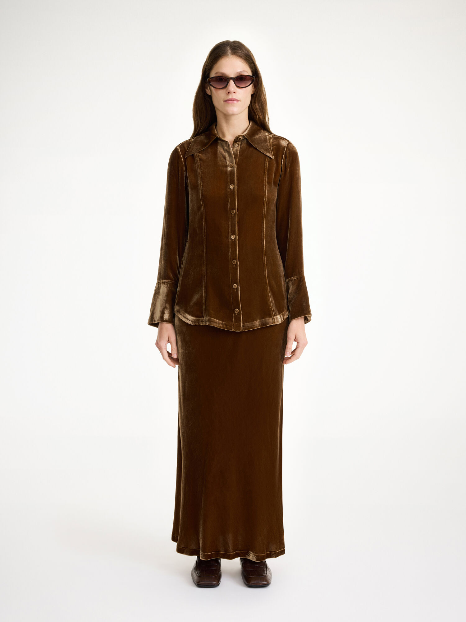 By Malene Birger Rosiannas Velvet Overhemd Bison | NL_BB76952