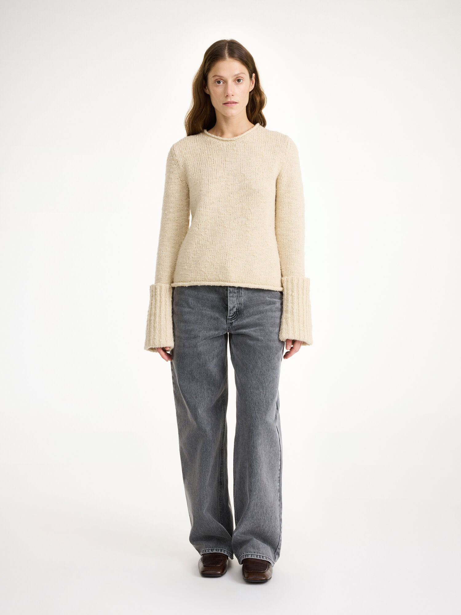 By Malene Birger Sorena Sweater Gebreide Kleding Oyster Gray | NL_BB92601