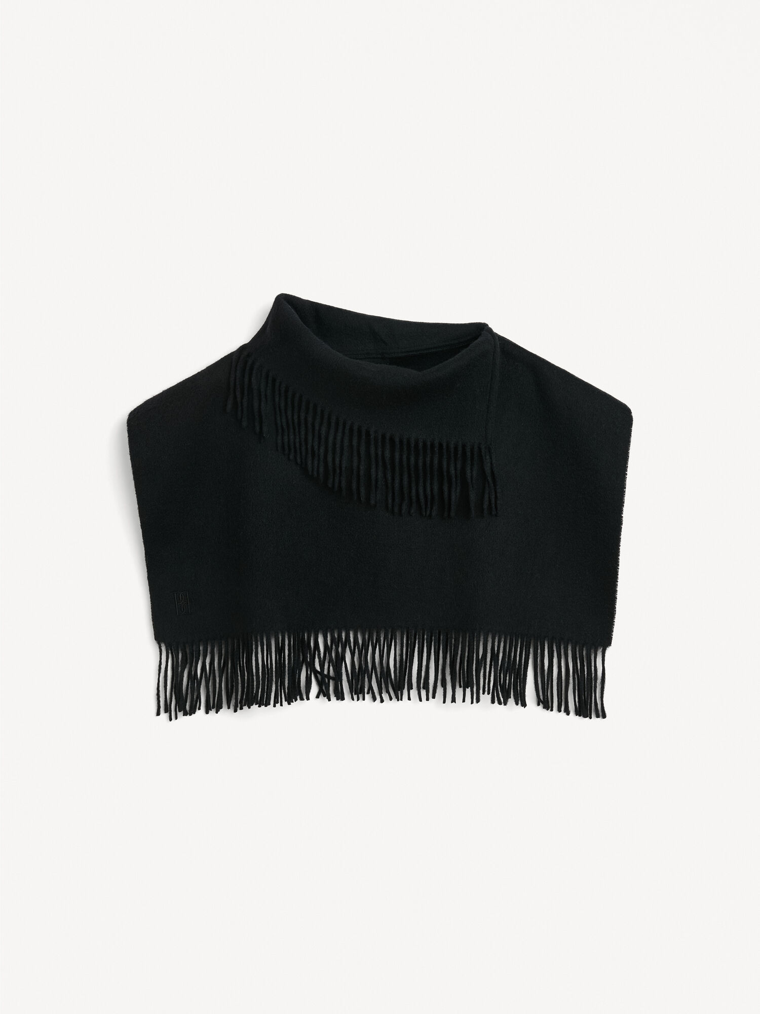 By Malene Birger Turtla Wool Fringe Bib Sjaals Zwart | NL_BB68256