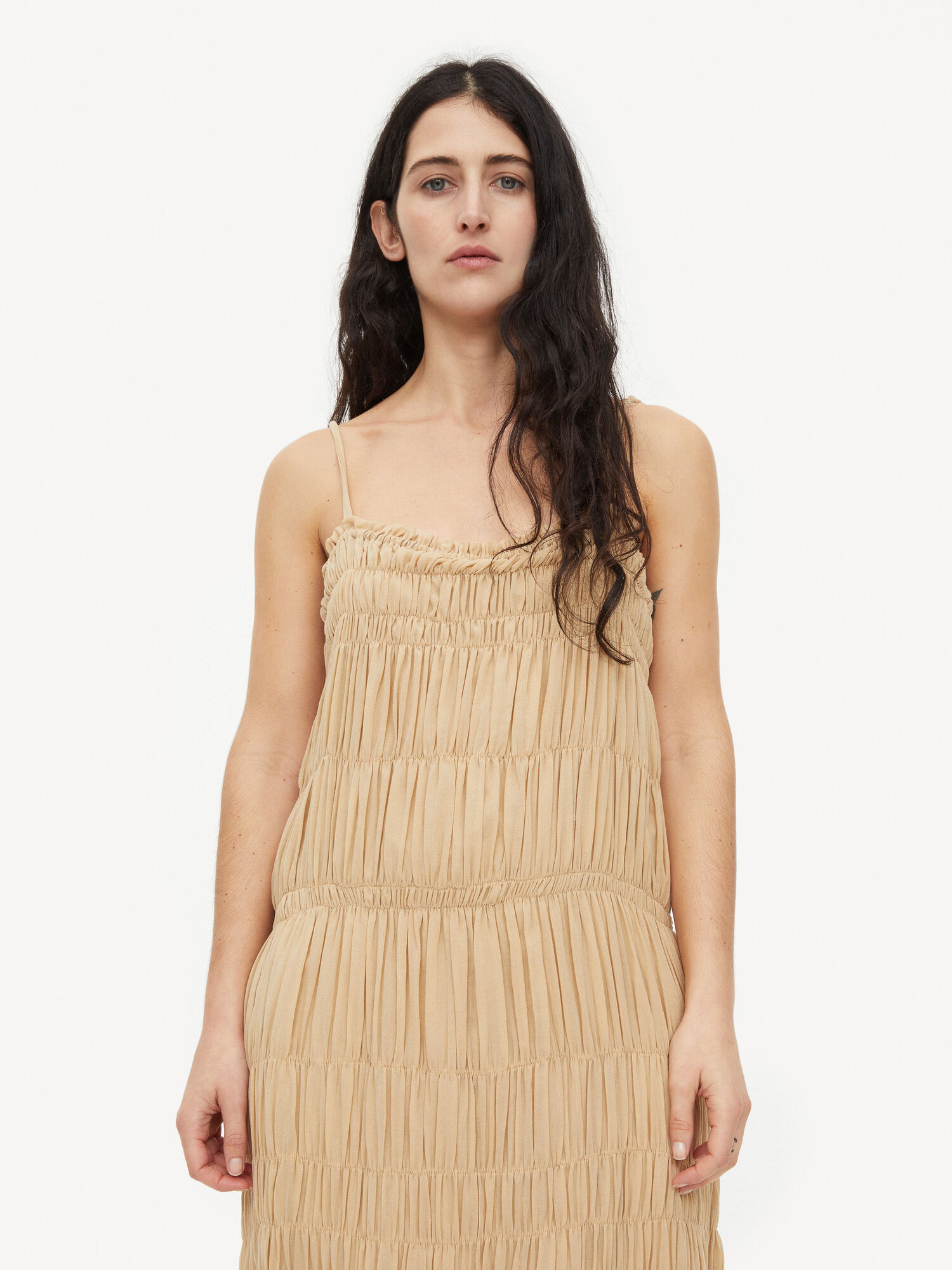 By Malene Birger Vyra Organic Cotton Maxi Jurk Wet Sand | NL_BB67356